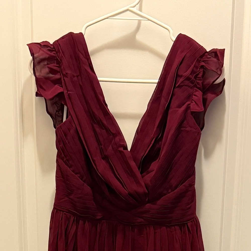 Proceeds go to Charity - Lulus Pleated Backless Surplice Maxi Dress